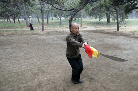 Morning exercise in Beijing