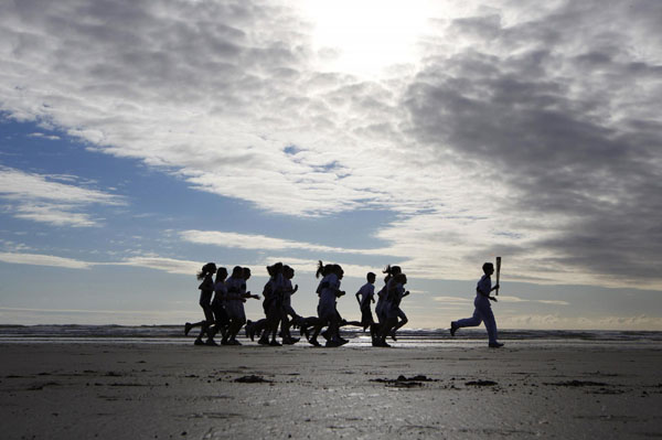 Olympic torch continues its journey in Scotland