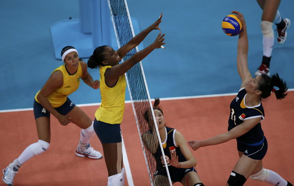 Brazil tames China in women's volleyball event