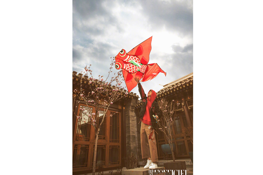 Actor Lu Han poses for fashion magazine