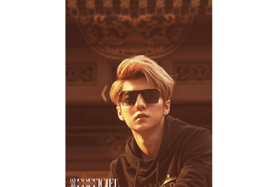 Actor Lu Han poses for fashion magazine