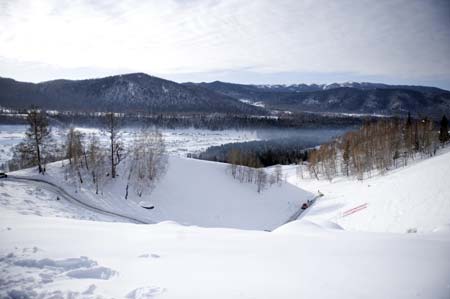A view in Xinjiang Kanasi scenic area