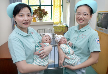 Conjoined twins separated and healthy