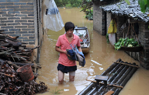 The death toll in the floods caused by Nesat rose to four on Sunday in south China's Guangxi Zhuang autonomous region, as the typhoon continued to wreak havoc, local authorities said on Sunday. Typhoon-triggered floods kill at least 4