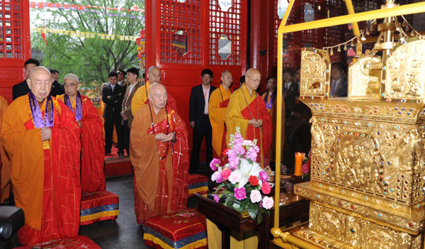 Buddha's remains flown to HK for public worship