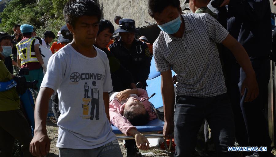 44 killed after Tibet tour bus falls into valley