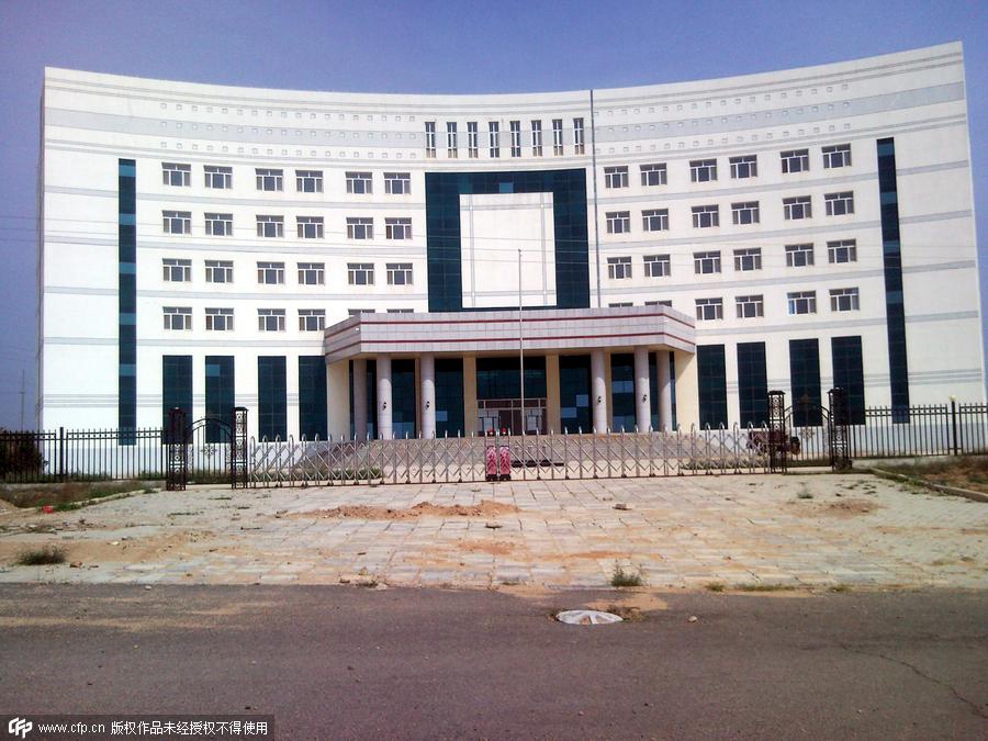 Fancy buildings in poverty-stricken counties