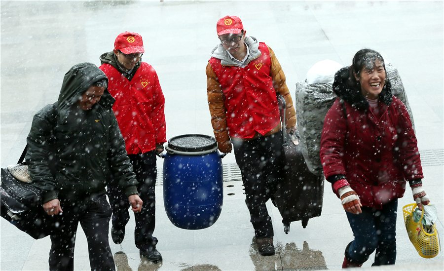 Those who brave the extreme cold