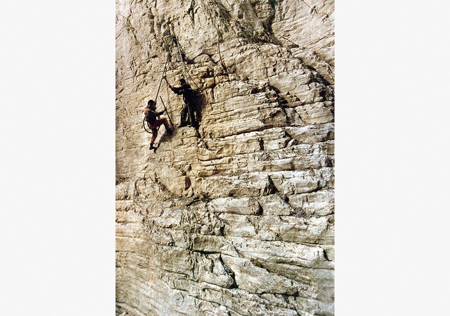 Villagers create path to prosperity by carving out mountain road