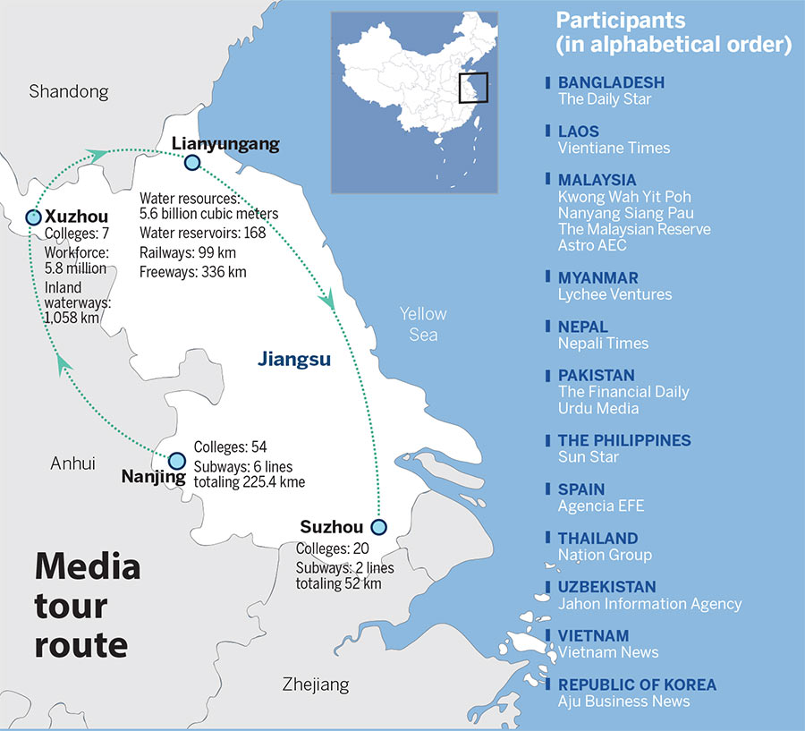 'Eyes on Jiangsu' media tour kicks off in Nanjing