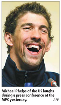 Phelps calm amid storm of Olympic hype