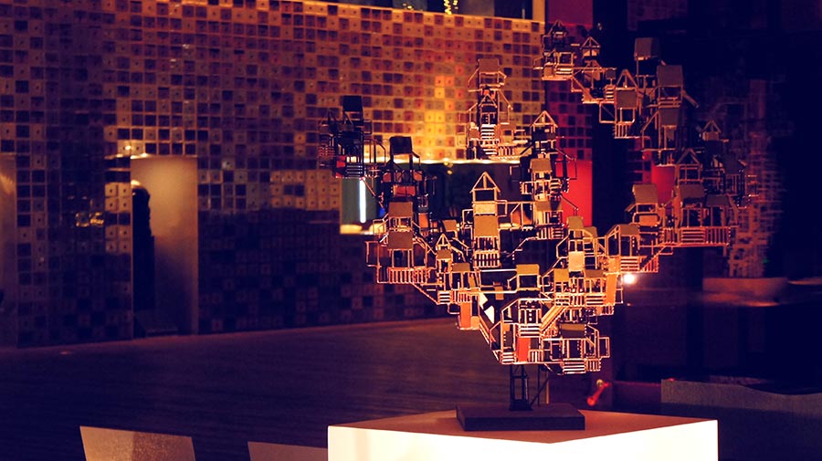 Artist presents otherwordly structures at exhibition