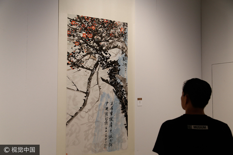 Freehand ink paintings on show in Hangzhou