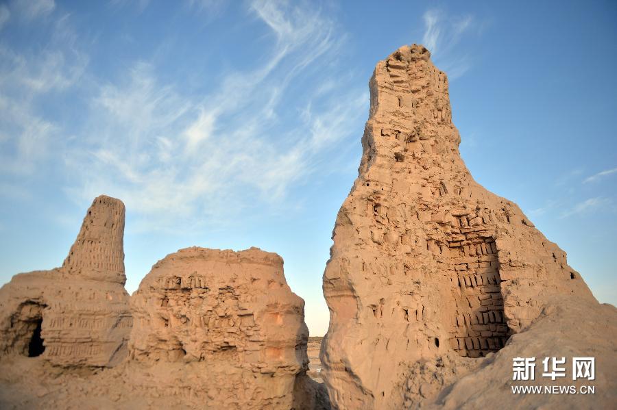 Ruins of Suoyang city in winter