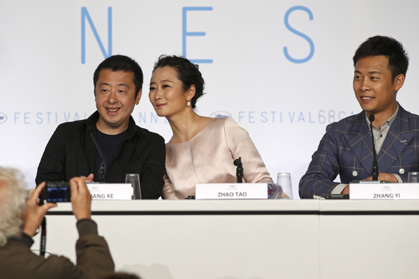 Jia Zhangke's movie screened at Cannes to compete for Palme d'Or
