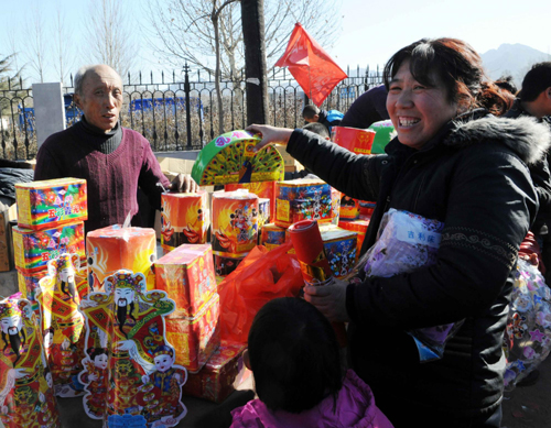 河北阜平：年前趕集辦年貨