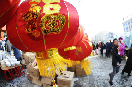 吉林永吉災區年貨市場紅火