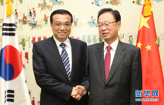 李克強會見韓國國會議長樸熺太