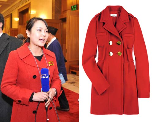 兩會風(fēng)景線 學(xué)美女記者穿好OL知性正裝