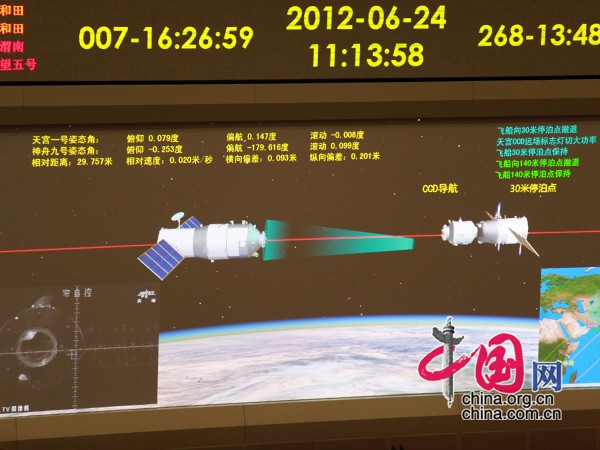 神舟九號(hào)與天宮一號(hào)手控交會(huì)對(duì)接[組圖]