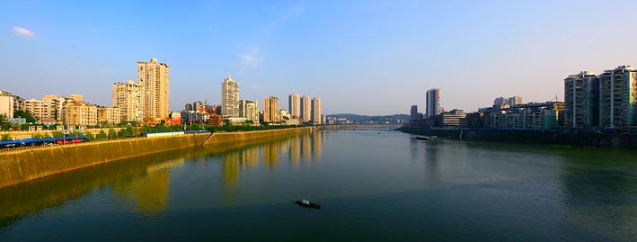 內江城市建設新景(沱江沿岸景觀)
