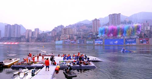 2012中美澳藝術(shù)滑水對(duì)抗賽彭水站開幕式精彩圖集
