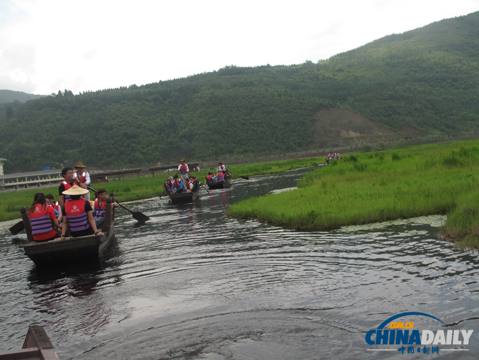 走進騰沖北海濕地 體驗“人在畫中游”的美景