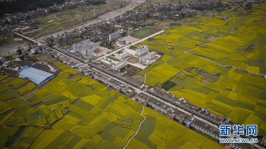 資料圖片：航拍的四川省蘆山縣思延鄉