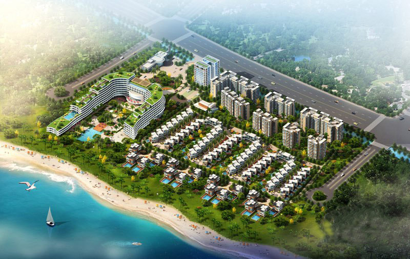 樂(lè)東龍沐灣碧海花園 高爾夫地產(chǎn)項(xiàng)目正在建設(shè)