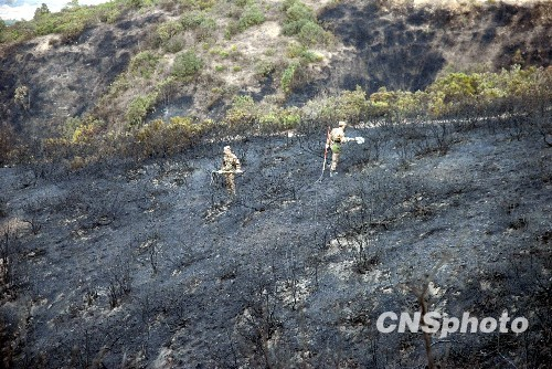 云南石林山火奮戰64小時后撲滅 起因系人為