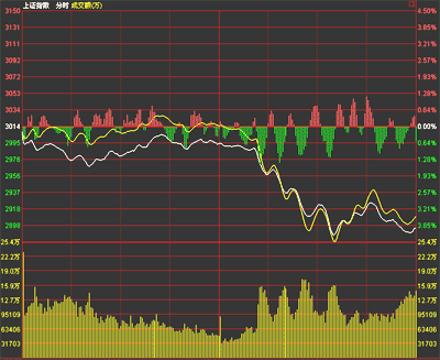 兩市再現(xiàn)放量暴跌 滬指百點長陰跌破2900