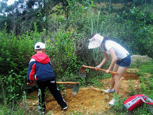昆明市民踴躍參加“消除碳足跡”植樹活動
