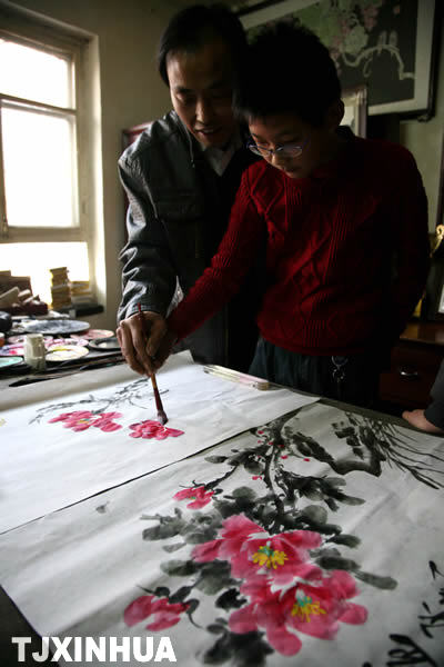 天津農村有個免費國畫班