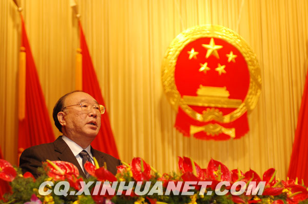 黃奇帆當選重慶市市長發表講話