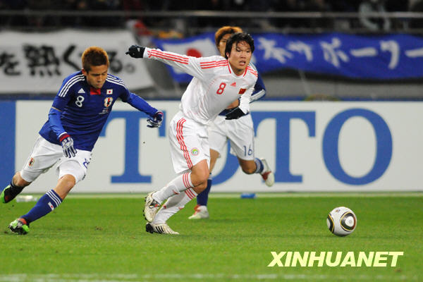 男足東亞四強賽：中國隊戰平日本隊