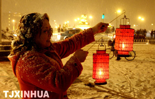 天津：歡慶元宵節 瑞雪兆豐年