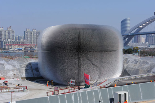 世博展館進入最后裝飾布展階段