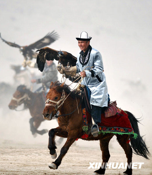 新疆“獵鷹之鄉”上演“空地大戰”