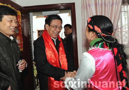 賀國強在四川考察災區恢復重建及監督檢查工作