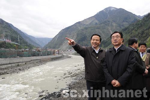 賀國強在四川考察災區恢復重建及監督檢查工作