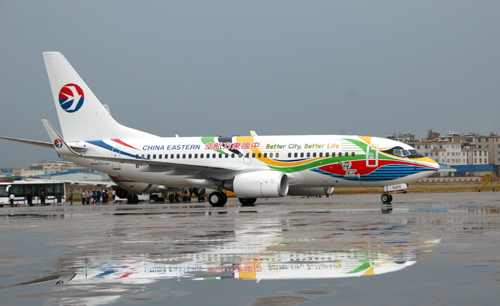 “世博號”新飛機抵昆加盟東航云南分公司