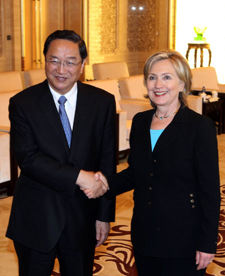 美國國務卿希拉里克林頓參觀上海世博園