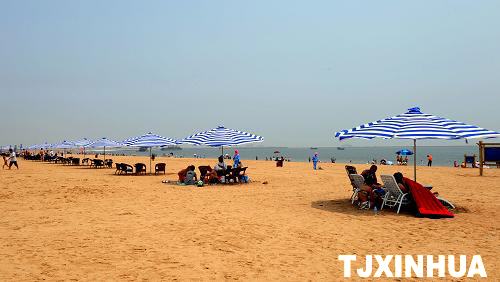 津門人工沙灘成京津游客新的親水避暑景區