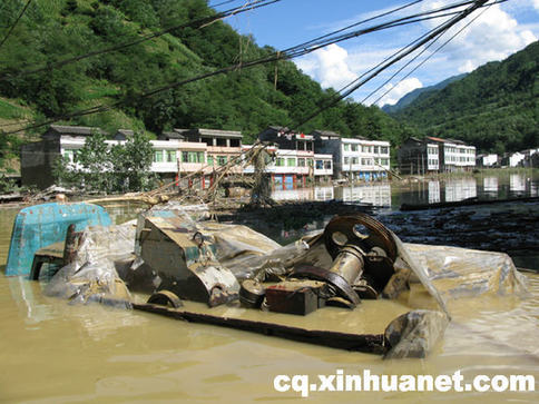 重慶城口縣山體滑坡形成堰塞湖 影響上萬人安全