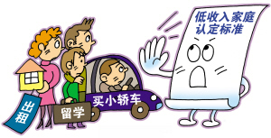 杭州低收入家庭認定標準出臺 買車留學的都不符合