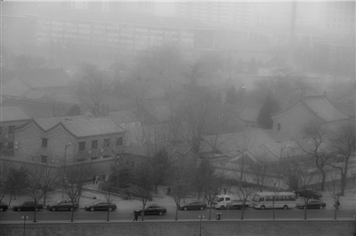 北京昨日小雪無力灰霾來襲PM2.5峰值是新標(biāo)準(zhǔn)3倍