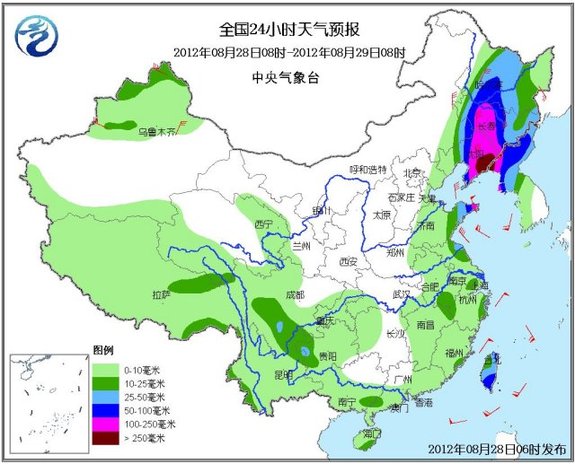 中央氣象臺(tái)發(fā)布暴雨藍(lán)色預(yù)警 遼寧局地有特大暴雨