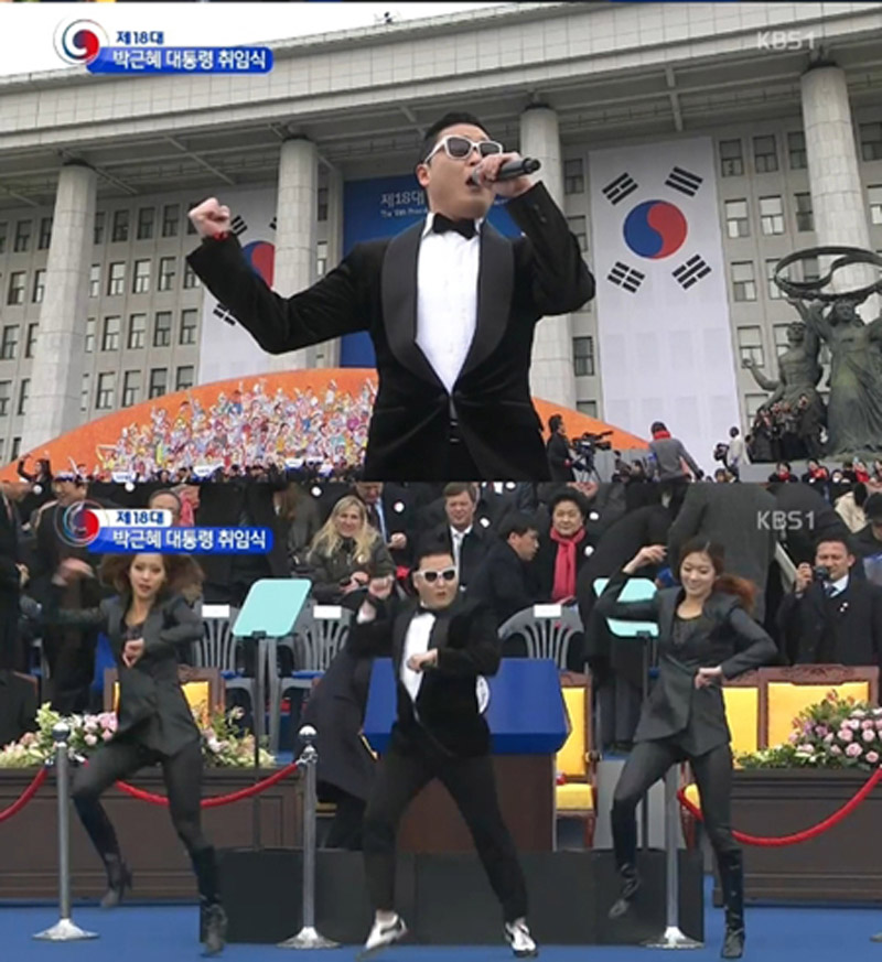 鳥(niǎo)叔唱響樸槿惠就職儀式 泰國(guó)總理英拉變小粉絲拍照忙