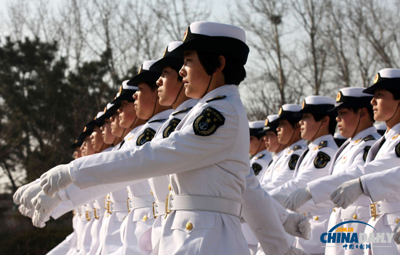 中國海軍北海艦隊新兵亮相
