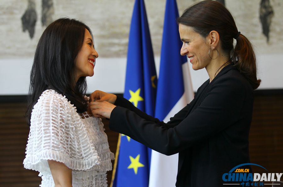 章子怡、劉燁獲頒法國藝術與文學騎士勛章